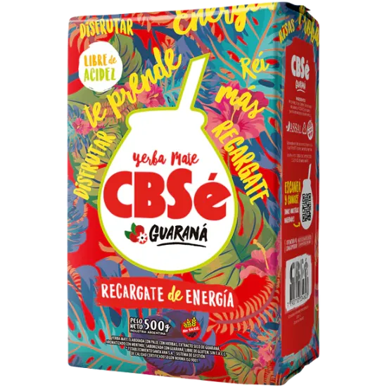 Yerba Mate CBSe Energia Guaranà 500 g Argentina Yerba Mate CBSe Energia Guaranà 500 g Miscela Argentina con Guaranà