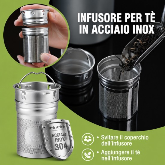Borraccia Termica Premium con Infusore da Tè 500 ml