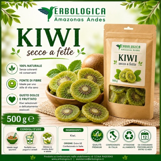 Kiwi a fette disidratato per snack dolci e macedonie