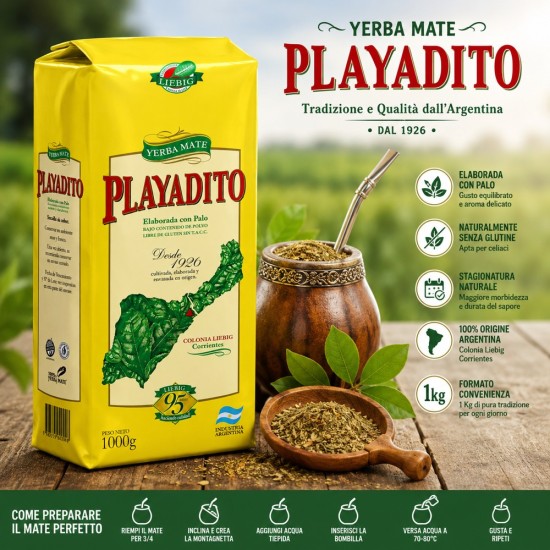 Yerba Mate Playadito 1 Kg Yerba Mate Playadito Argentina 1 Kg