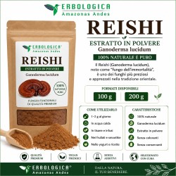 Reishi Estratto in Polvere 100% Naturale (Ganoderma lucidum)