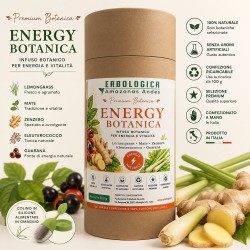 Energy Botanica Infuso Botanico Premium con Mate, Guaranà, Zenzero, Lemongrass ed Eleuterococco