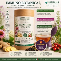 Immuno Botanica - Infuso Botanico Premium con Rosa Canina, Echinacea, Zenzero, Melissa e Sambuco