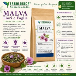 Malva Fiori e Foglie Tisana Naturale – Erba Officinale Sfusa Premium