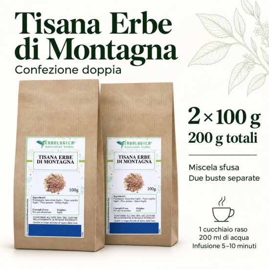 Tisana Erbe di Montagna – 2 confezioni da 100 g