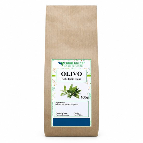Foglie di Olivo Taglio Tisana 100 g - Erbologica Foglie di olivo tagliate per tisana 100 g Erbologica Amazonas Andes