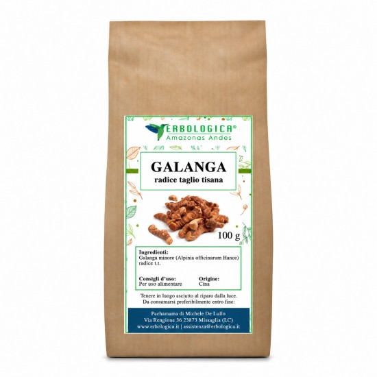 Galanga Radice Taglio Tisana 100g - Erbologica Amazonas Andes Galanga radice taglio tisana 100g in confezione Erbologica Amazonas Andes