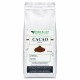 Confezione argentata da 500g di Cacao Polvere Erbologica Amazonas Andes con etichetta frontale bianca decorata con motivi botanici e immagine del cacao in polvere.