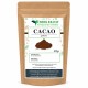 Sacchetto kraft da 100g di Cacao Polvere Erbologica Amazonas Andes con etichetta frontale bianca e immagine del cacao in polvere.