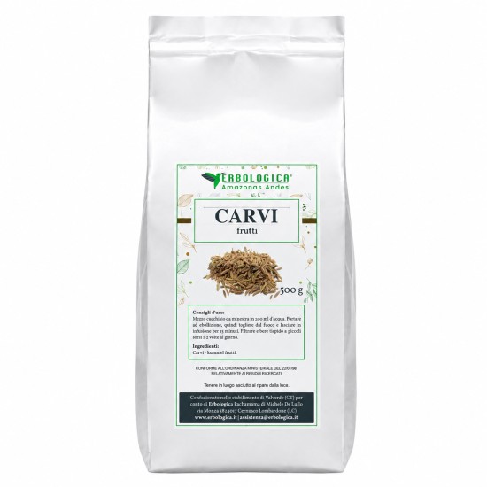 Carvi Semi Interi 500g Erbologica Uso Alimentare