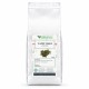 Pouch argentato da 1kg di Caffè Verde Grani Interi Erbologica Amazonas Andes con etichetta botanica frontale e immagine dei chicchi di caffè verde.