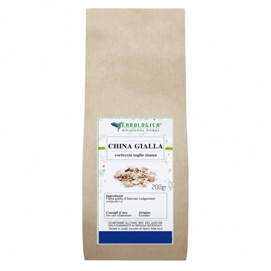 China Gialla Corteccia Tisana 200g Erbologica Amazonas Andes Corteccia di China Gialla taglio tisana 200g