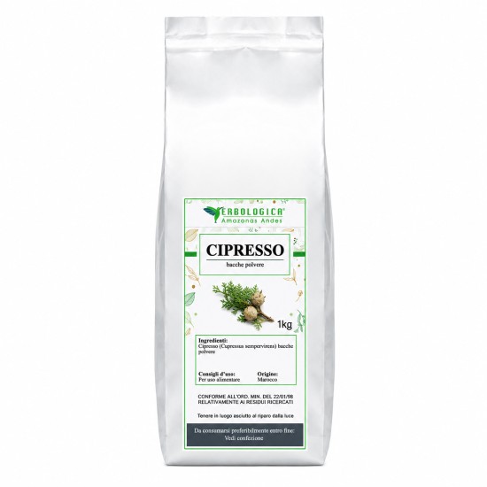 Polvere di bacche di cipresso 1kg Confezione da 1 kg di polvere di cipresso per preparazioni erboristiche