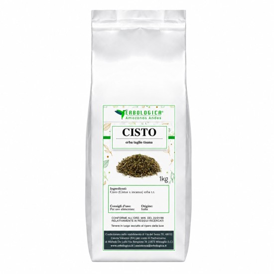 Confezione da 1kg di cisto erba taglio per tisana e infuso naturale