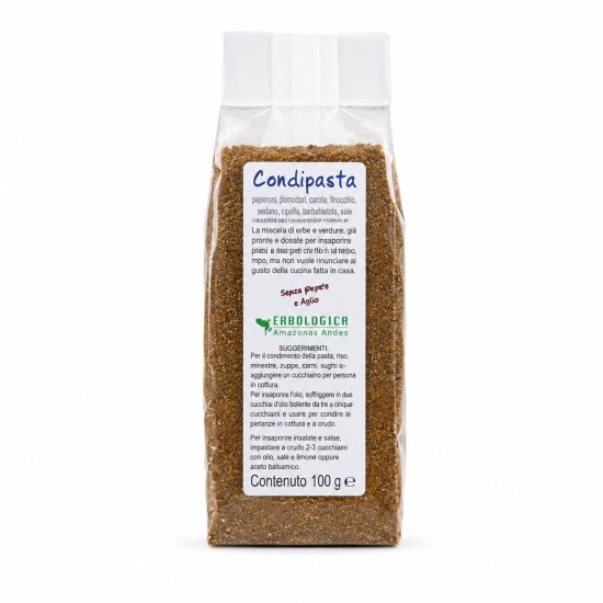 Preparato disidratato per pasta 100g con erbe e spezie aromatiche.