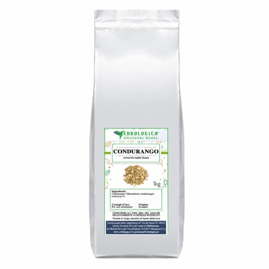Sacco da 1kg di condurango corteccia taglio tisana Erbologica Amazonas Andes per preparazioni erboristiche e infusi naturali.
