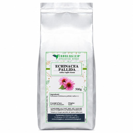 Confezione in busta di Echinacea pallida radice taglio tisana da 500gr Erbologica Amazonas Andes