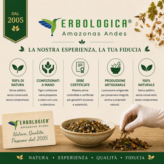 Erbe certificate Erbologica Amazonas Andes Erbe naturali certificate e confezionate a mano Erbologica