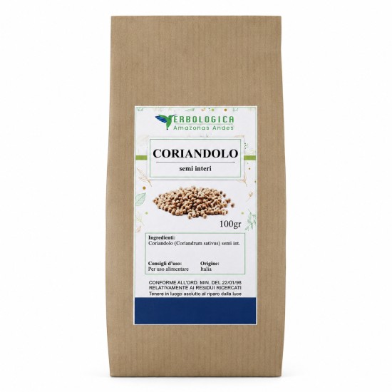 Confezione Coriandolo Semi Interi 100 g Erbologica Amazonas Andes