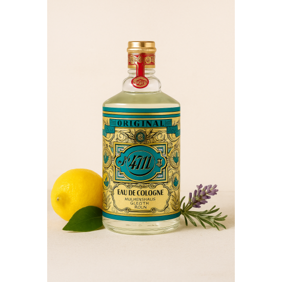 Bottiglia 4711 Original Eau de Cologne con limone e lavanda decorativa