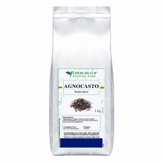 Confezione di Agnocasto frutti interi Erbologica Amazonas Andes da 1 kg