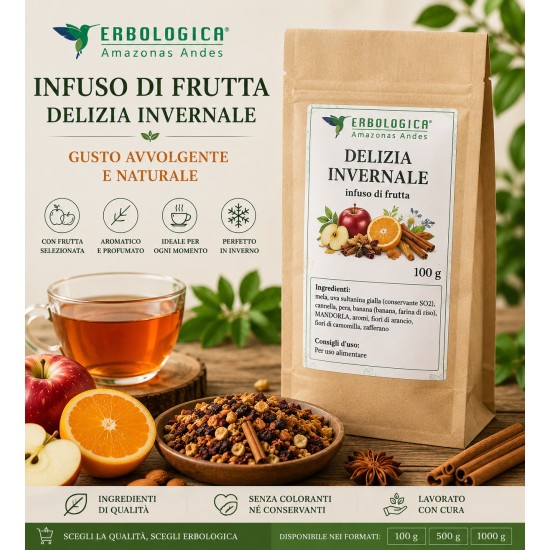 Infuso di frutta delizia invernale busta con Infuso di frutta delizia invernale