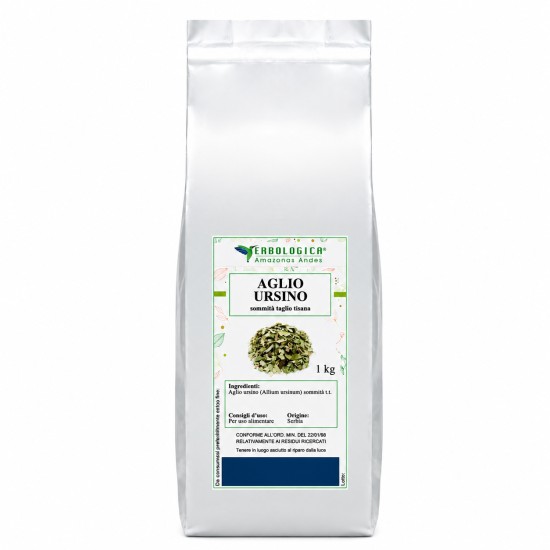 Confezione di Aglio Ursino sommità taglio tisana  1 kg Erbologica Amazonas Andes