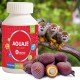 Flacone di Aguaje con frutti di aguaje e scimmie amazzoniche sullo sfondo tropicale.