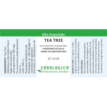 Olio essenziale di Tea Tree puro, naturale e antibatterico