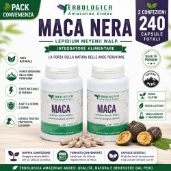 Maca Nera 240 Capsule (2 Confezioni) – Pack Convenienza Integratore Alimentare