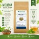 Melissa Foglie Tisana con foglie essiccate di Melissa officinalis per infusi naturali.
