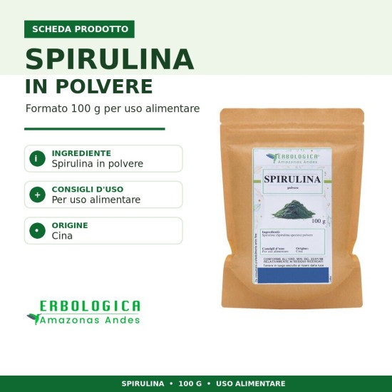 Spirulina in Polvere superfood naturale puro
