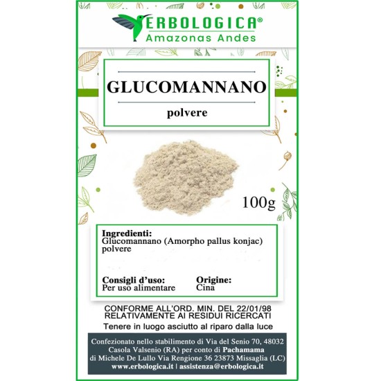 Glucomannano Radice in Polvere 500 g Erbologica Amazonas Andes