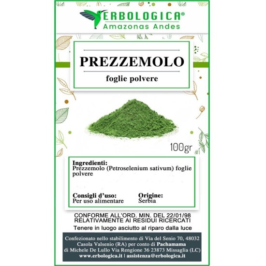 Prezzemolo foglie in polvere Prezzemolo foglie in polvere