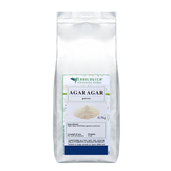 Confezione di Agar Agar in polvere Erbologica Amazonas Andes da 500 g