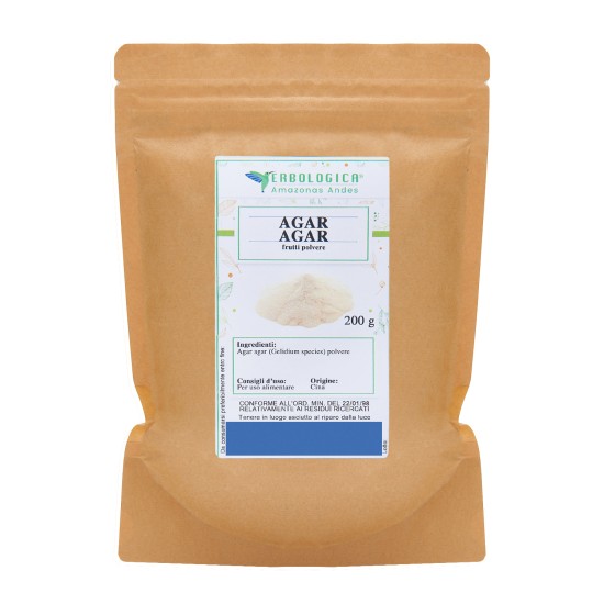 Confezione di Agar Agar in polvere Erbologica Amazonas Andes da 200 g