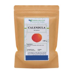 Calendula fiori in polvere, usi cosmetici, benefici e qualità naturale