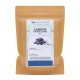 Sacchetto kraft da 100g di Carbone Vegetale in polvere Erbologica Amazonas Andes con etichetta frontale del prodotto.
