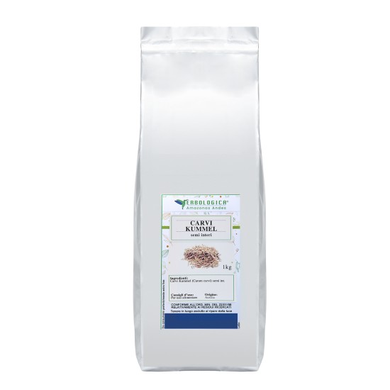 Semi di Carvi Interi 1kg Erbologica Semi di Carvi Naturali interi 1kg Erbologica Qualità Alimentare
