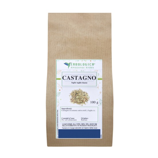 Foglie di Castagno Taglio Tisana 100g Erbologica