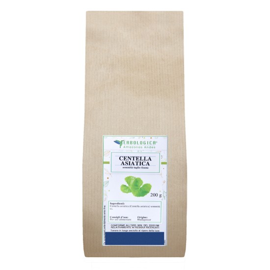 Foglie di centella asiatica essiccate per preparare infusi e tisane da 200 grammi