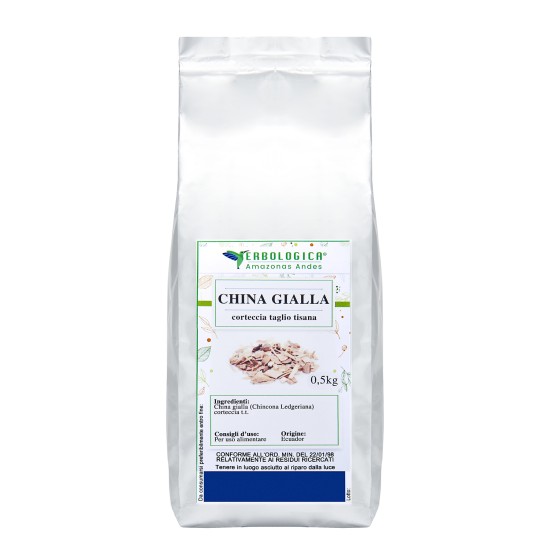 China Gialla Corteccia Tisana Corteccia di China Gialla taglio tisana Erbologica 500g