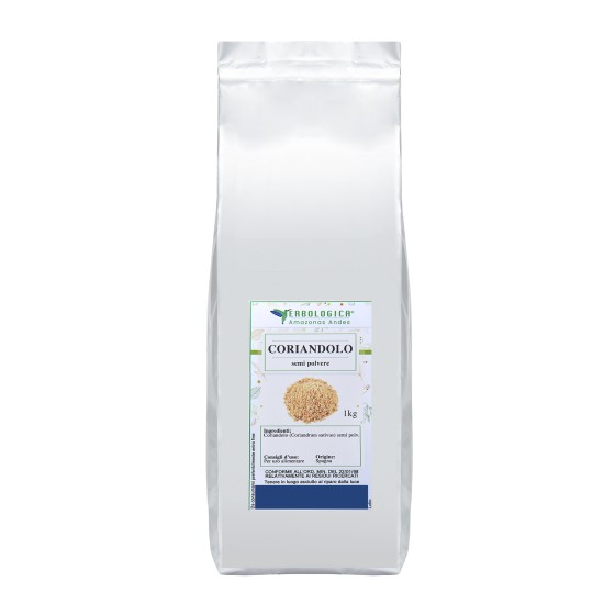 Coriandolo in Polvere 1 kg Erbologica Amazonas Andes confezione di Coriandolo in Polvere 500 g Erbologica Amazonas Andes
