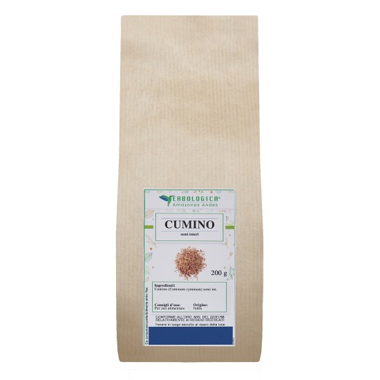 Cumino Semi Interi 200gr Erbologica Amazonas Andes Confezione di Cumino Semi Interi 200gr (Cuminum cyminum) Erbologica Amazonas Andes