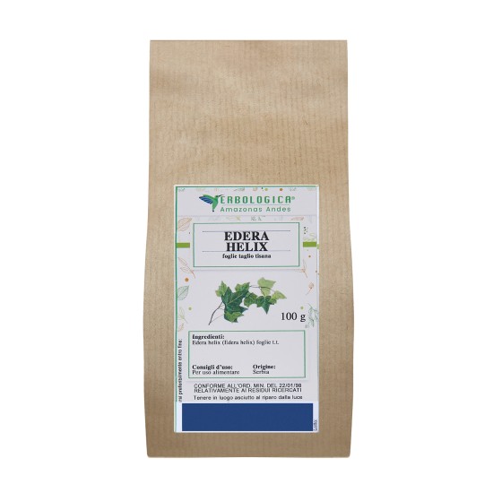 Edera Foglie Tisana 100g Erbologica Amazonas Andes Edera Foglie Tisana 100g Erbologica Amazonas Andes foglie taglio tisana in busta kraft per infuso naturale
