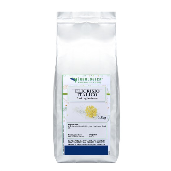 Elicriso Fiori Tisana 500gr Erbologica A Busta da 500gr di Elicriso fiori taglio tisana Erbologica Amazonas Andes per preparazione di infusi naturali