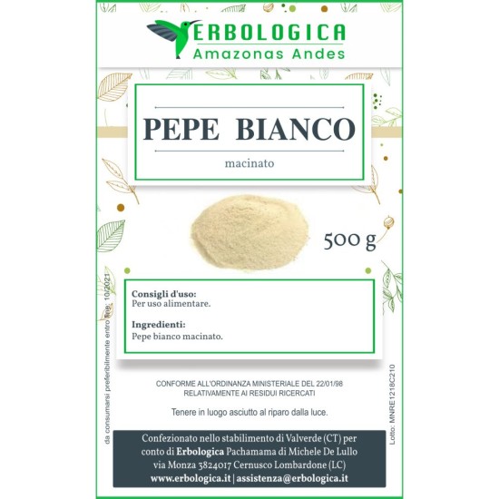 Pepe Bianco Macinato Erbologica Spezia per Cucina