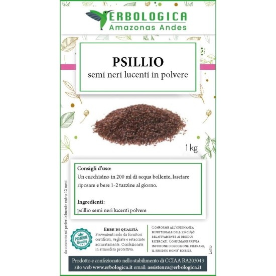 Psillio semi neri in polvere 