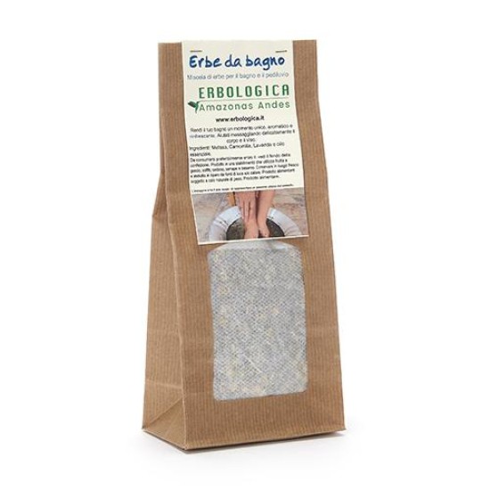 Erbe per il Bagno e il Pediluvio Formula Rinfrescante 100g Erbologica Amazonas Andes Confezione di Erbe per il Bagno e il Pediluvio Formula Rinfrescante 100g Erbologica Amazonas Andes per bagno e pediluvio ad azione rinfrescante